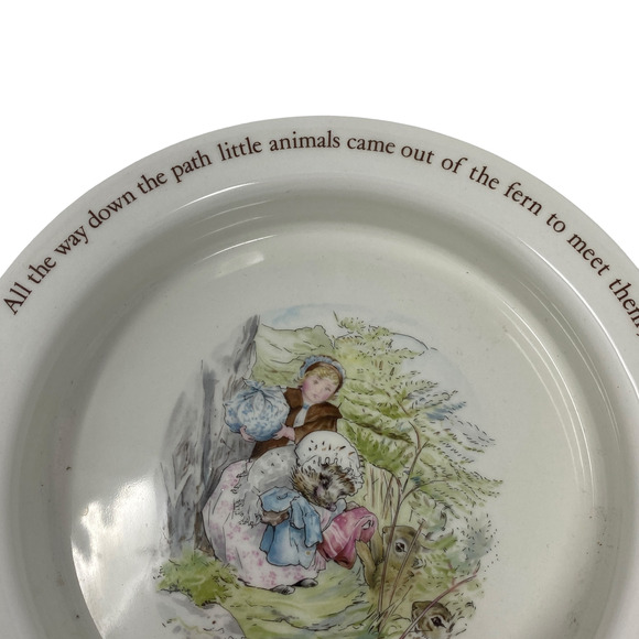 Peter Rabbit Wedgwood Mrs. Tiggy Winkle Childs Ceramic Plate And Bowl Set 6.5 In - Picture 5 of 9
